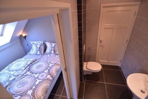 Shower, rainfall showerhead, hair dryer, soap