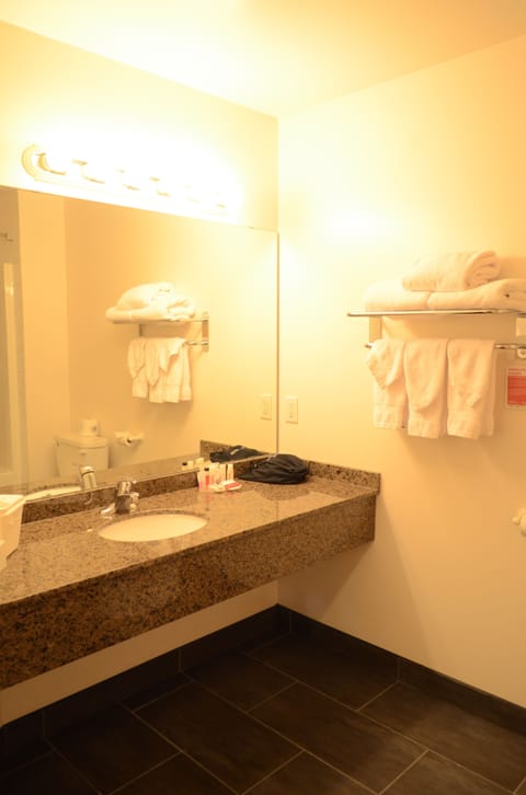 Room, 1 Queen Bed, Accessible | Bathroom | Combined shower/tub, free toiletries, hair dryer, towels