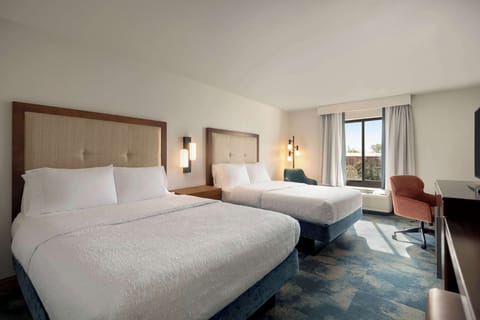 Room, 2 Queen Beds, Non Smoking | Desk, iron/ironing board, free WiFi, bed sheets