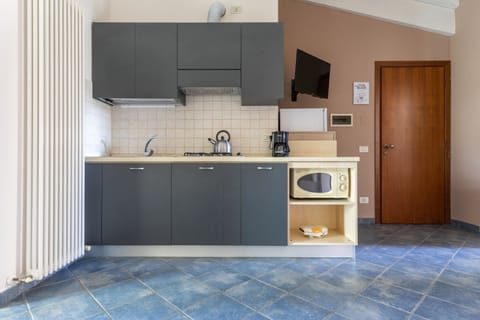 Standard Apartment, 1 Bedroom | Private kitchen | Full-size fridge, microwave, stovetop, electric kettle