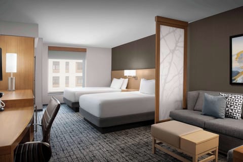 Two Queen Beds (with sofa bed) | In-room safe, desk, laptop workspace, blackout drapes