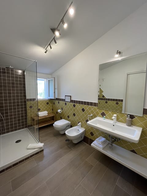 Deluxe Double Room | Bathroom | Shower, hair dryer, bidet, towels