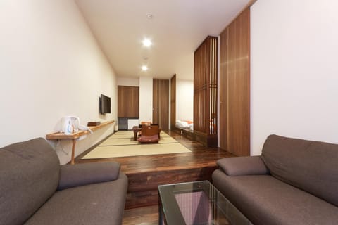 Japanese Western Style Room with Living Room and Private Open-Air Bath, Non Smoking (Annex Building) | In-room safe, free WiFi, bed sheets