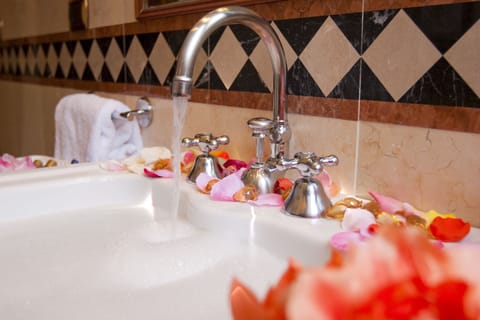 Deluxe Room | Bathroom | Hair dryer, slippers, bidet, towels