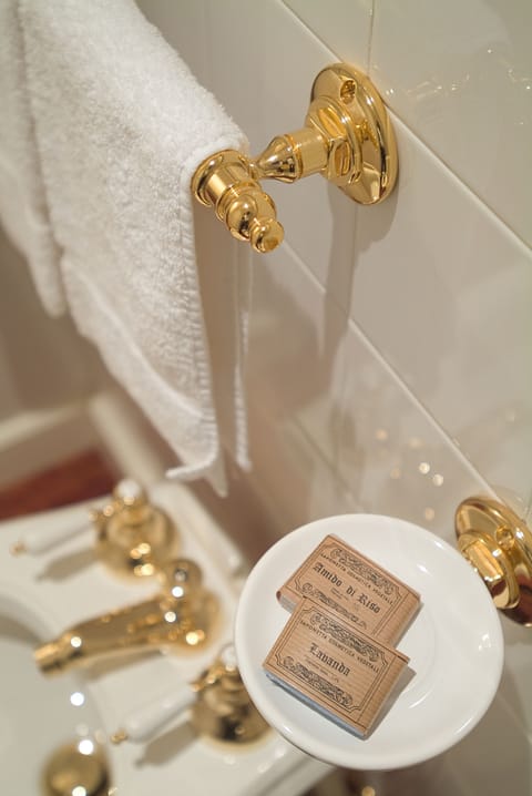 Shower, free toiletries, hair dryer, bidet