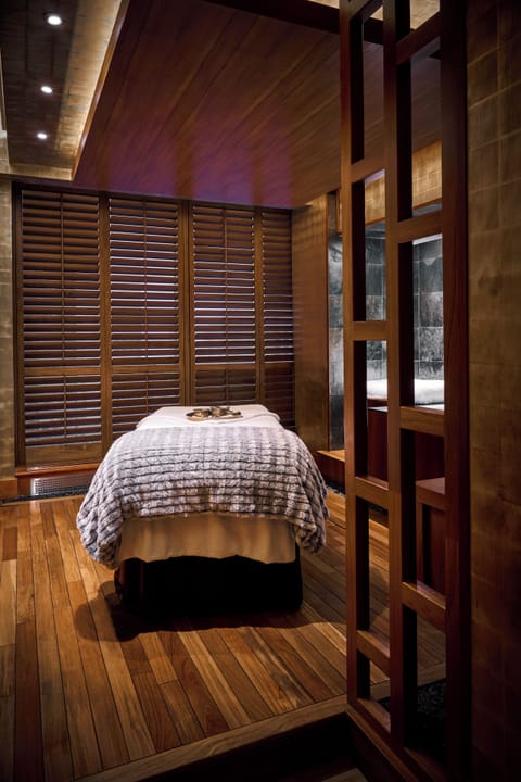 Spa tub, steam room, body treatments, aromatherapy, hot stone massages