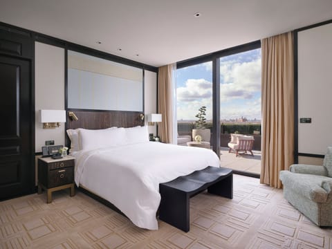 Grand Premier Terrace Suite, 1 King Bed | Egyptian cotton sheets, premium bedding, down comforters, minibar