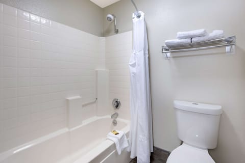 Shower, eco-friendly toiletries, hair dryer, towels