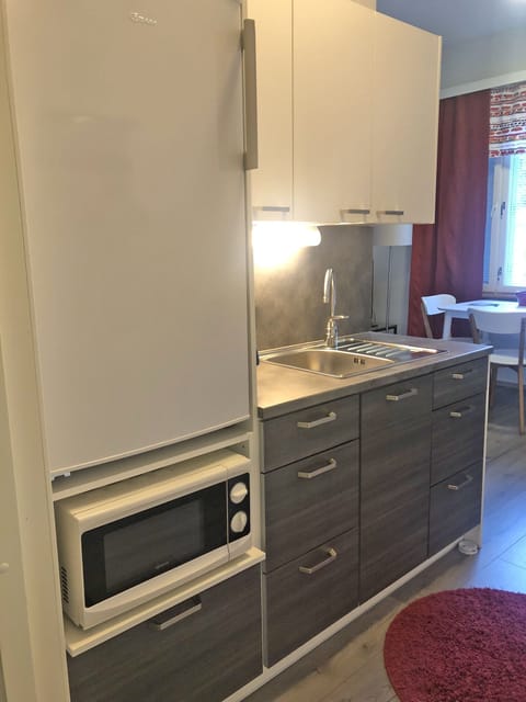 Basic Double Room | Private kitchen | Full-size fridge, microwave, coffee/tea maker, electric kettle