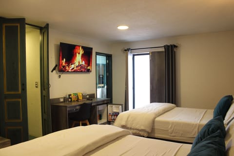 Classic Double Room, 2 Double Beds, Balcony | Mini-refrigerator