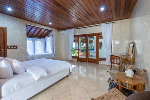 6 Bedroom Beachfront Pool Villa | Pillowtop beds, free minibar items, desk, rollaway beds