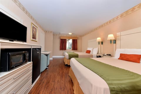 Room, 2 Queen Beds | Desk, free WiFi, bed sheets, alarm clocks