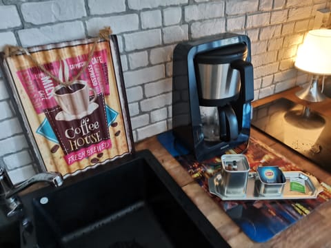 Apartment | Private kitchen | Fridge, microwave, oven, stovetop