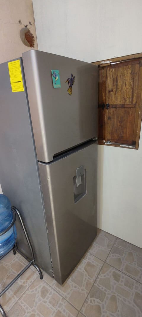 Fridge, microwave, blender, waffle maker