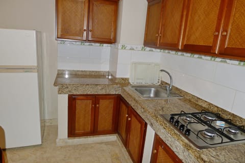 Apartment, 2 Bedrooms, Balcony | Private kitchenette | Fridge, stovetop, cookware/dishes/utensils