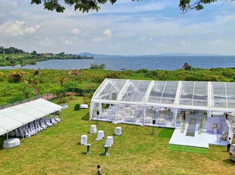 Outdoor wedding area