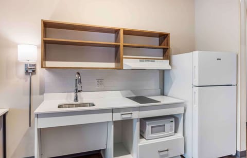 Studio, 1 Queen Bed, Accessible, Non Smoking | Private kitchen | Fridge, microwave, stovetop