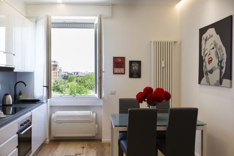 Comfort Apartment | Private kitchen | Full-size fridge, microwave, oven, stovetop