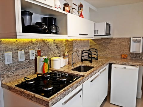 Family Apartment | Private kitchen | Fridge, microwave, stovetop, toaster