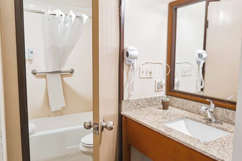 Family Room, 2 Queen Beds, Non Smoking | Bathroom | Eco-friendly toiletries, hair dryer, towels, soap