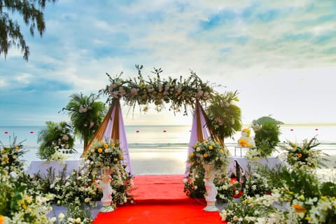 Outdoor wedding area