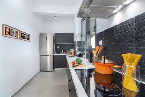 Family Apartment, Private Pool (First Floor) | Private kitchen | Espresso maker, electric kettle, highchair