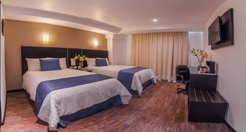 Deluxe Double Room, 2 Double Beds | Premium bedding, in-room safe, desk, soundproofing