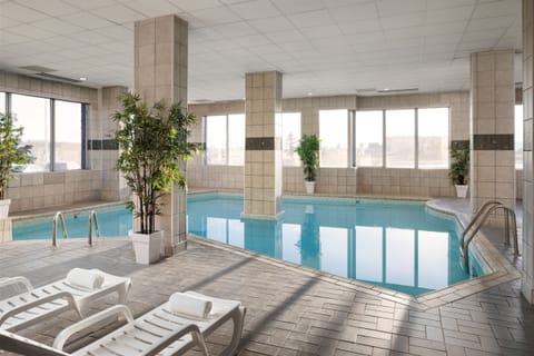 Indoor pool, sun loungers