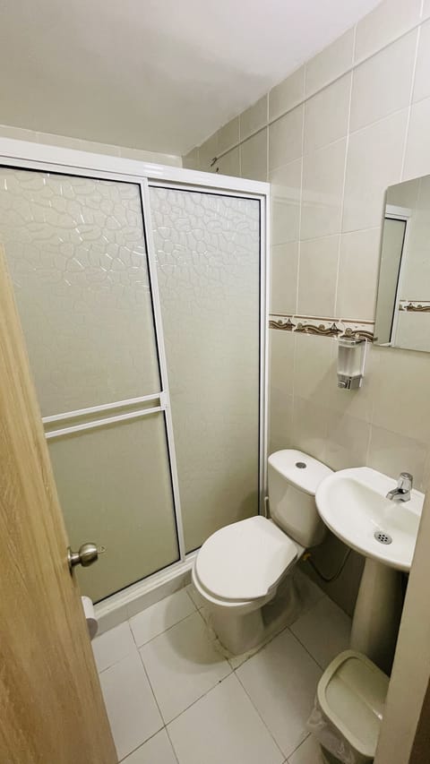 Standard Double Room | Bathroom | Shower, rainfall showerhead, towels, soap