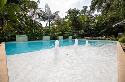 Outdoor pool, open 8:30 AM to 10:30 PM, sun loungers