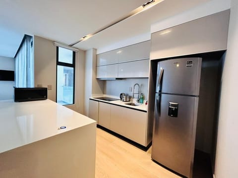 Royal Apartment | Private kitchen | Full-size fridge, microwave, stovetop, blender