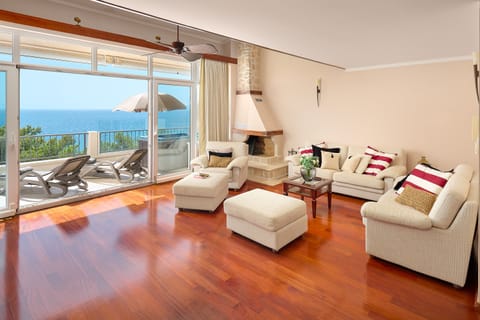 Royal Suite, Terrace, Sea View | Living area | TV