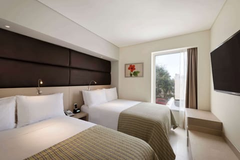 Suite, 2 Double Beds | Premium bedding, minibar, in-room safe, desk