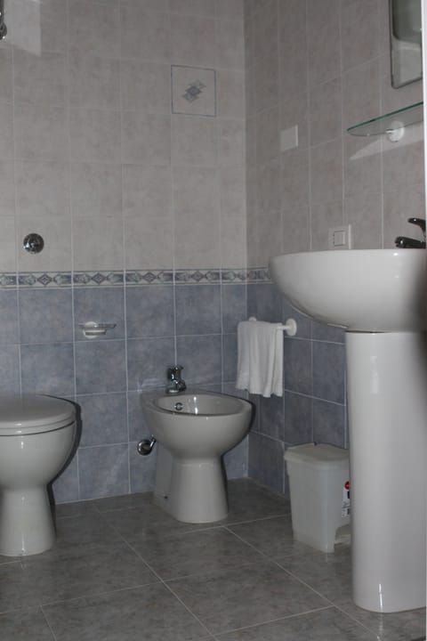 Shower, free toiletries, hair dryer, bidet