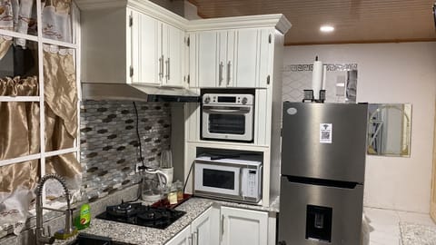 Studio | Private kitchen | Full-size fridge, microwave, oven, electric kettle