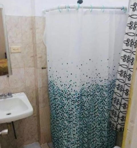 Shower, rainfall showerhead, towels, soap