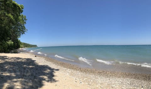 Beach nearby, sun loungers, beach umbrellas