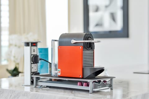 Grand Apartment, 2 Bedrooms, Sea View, Beachfront | Private kitchen | Full-size fridge, microwave, oven, stovetop