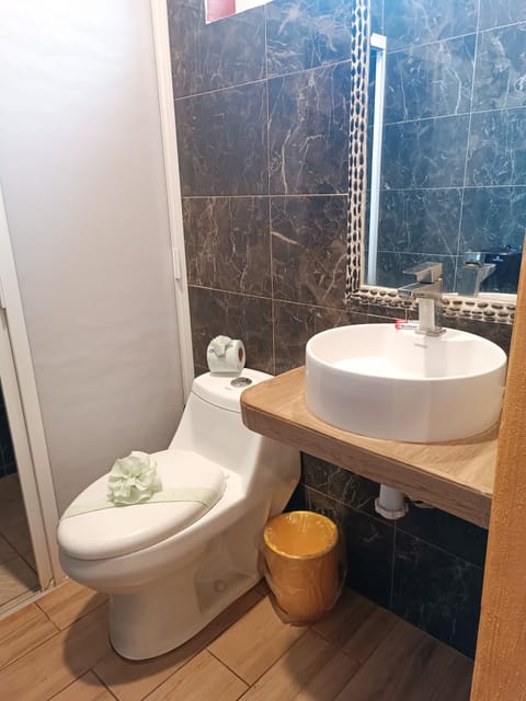 Exclusive Quadruple Room, Accessible, Ground Floor | Bathroom | Shower, rainfall showerhead, hair dryer, bidet