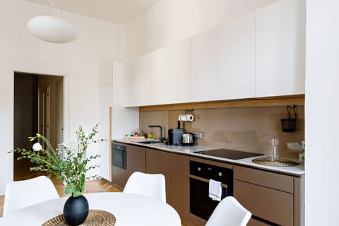 Premium Apartment | Private kitchen | Full-size fridge, microwave, oven, dishwasher