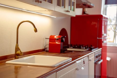 Family Apartment, 2 Bedrooms, Kitchen | Private kitchen | Fridge, coffee/tea maker, electric kettle