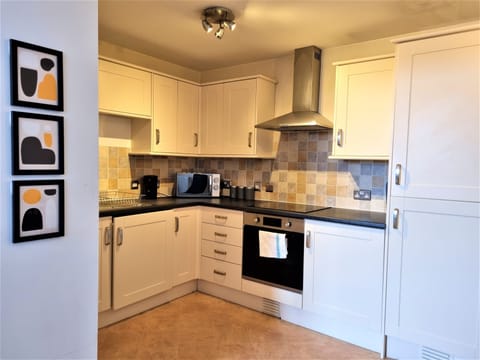 Standard Apartment | Private kitchen | Full-size fridge, microwave, oven, stovetop