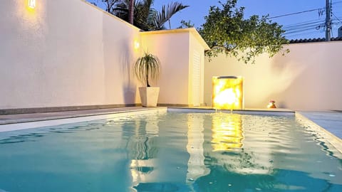 Indoor pool, pool umbrellas