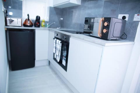 Apartment | Private kitchen | Fridge, microwave, oven, stovetop