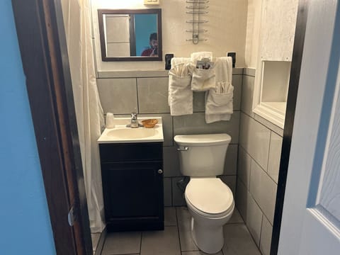 Room, 1 King Bed, Smoking | Bathroom | Shower, free toiletries, towels