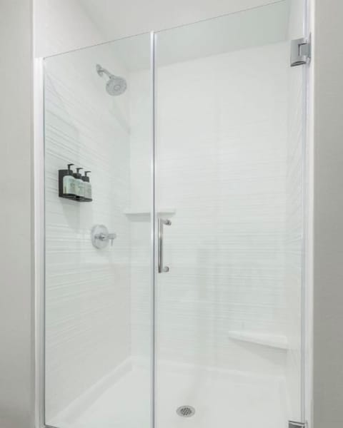 Hair dryer, bathrobes, towels, soap