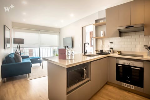 Superior Apartment | Private kitchen | Fridge, microwave, oven, blender