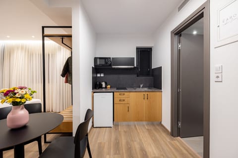 Superior Studio | Private kitchenette | Mini-fridge, microwave, stovetop, espresso maker