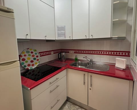 Family Apartment | Private kitchen | Full-size fridge, microwave, stovetop, electric kettle