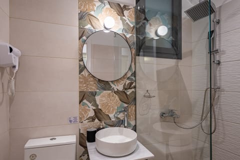 Deluxe Studio | Bathroom | Shower, free toiletries, hair dryer, towels